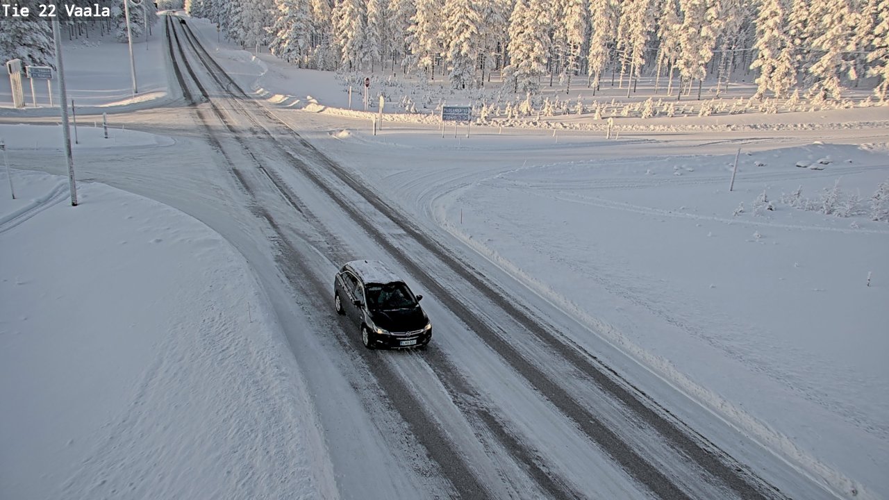 Weather Camera Image Road 22 Vaala, Vaala, Pohjois-Pohjanmaa