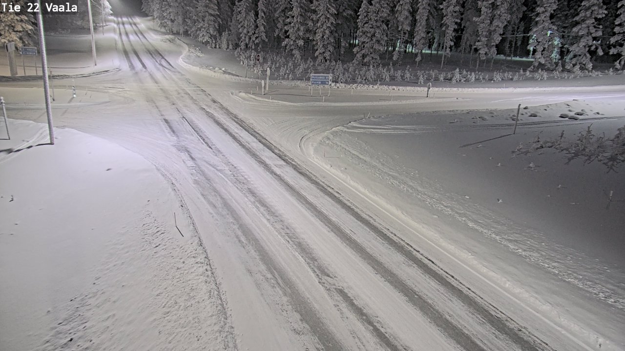 Weather Camera Image Väg 22 Vaala, Vaala, Pohjois-Pohjanmaa