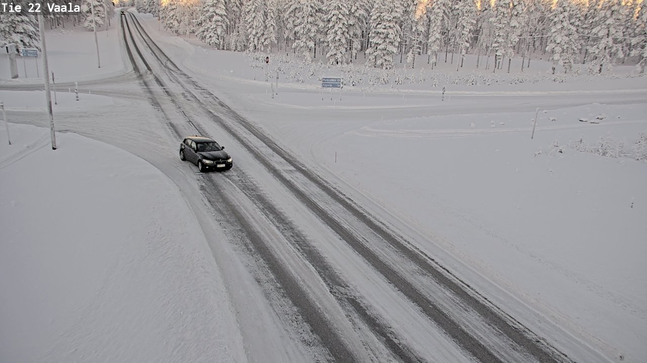 Weather Camera Image Road 22 Vaala, Vaala, Pohjois-Pohjanmaa