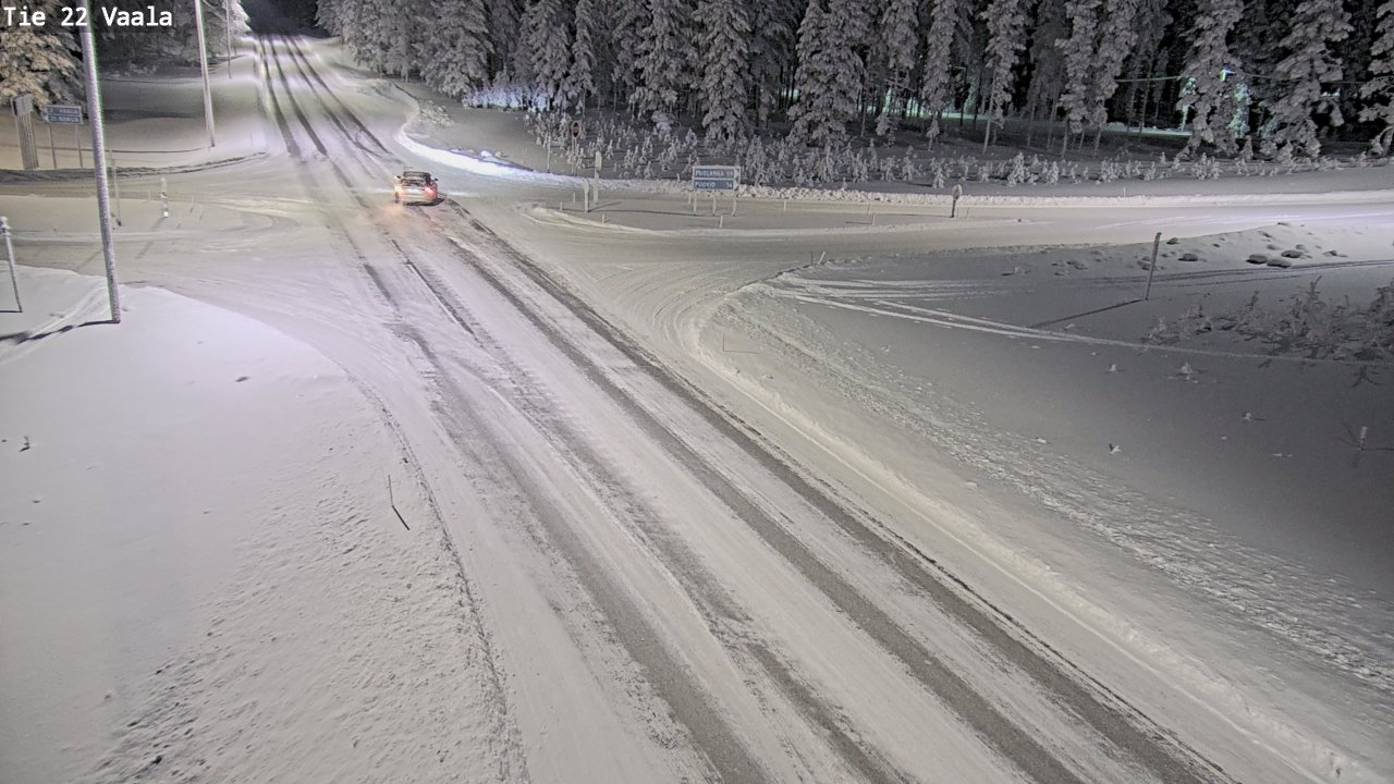 Weather Camera Image Road 22 Vaala, Vaala, Pohjois-Pohjanmaa