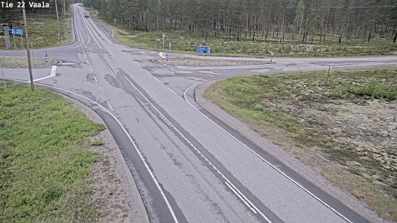Weather Camera Image Road 22 Vaala, Vaala, Pohjois-Pohjanmaa