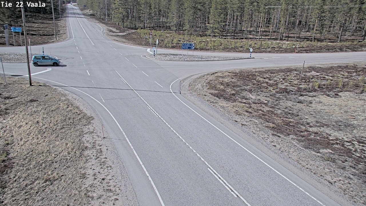 Weather Camera Image Väg 22 Vaala, Vaala, Pohjois-Pohjanmaa