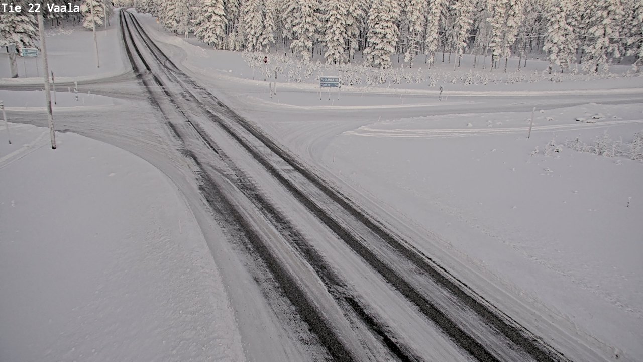 Weather Camera Image Road 22 Vaala, Vaala, Pohjois-Pohjanmaa