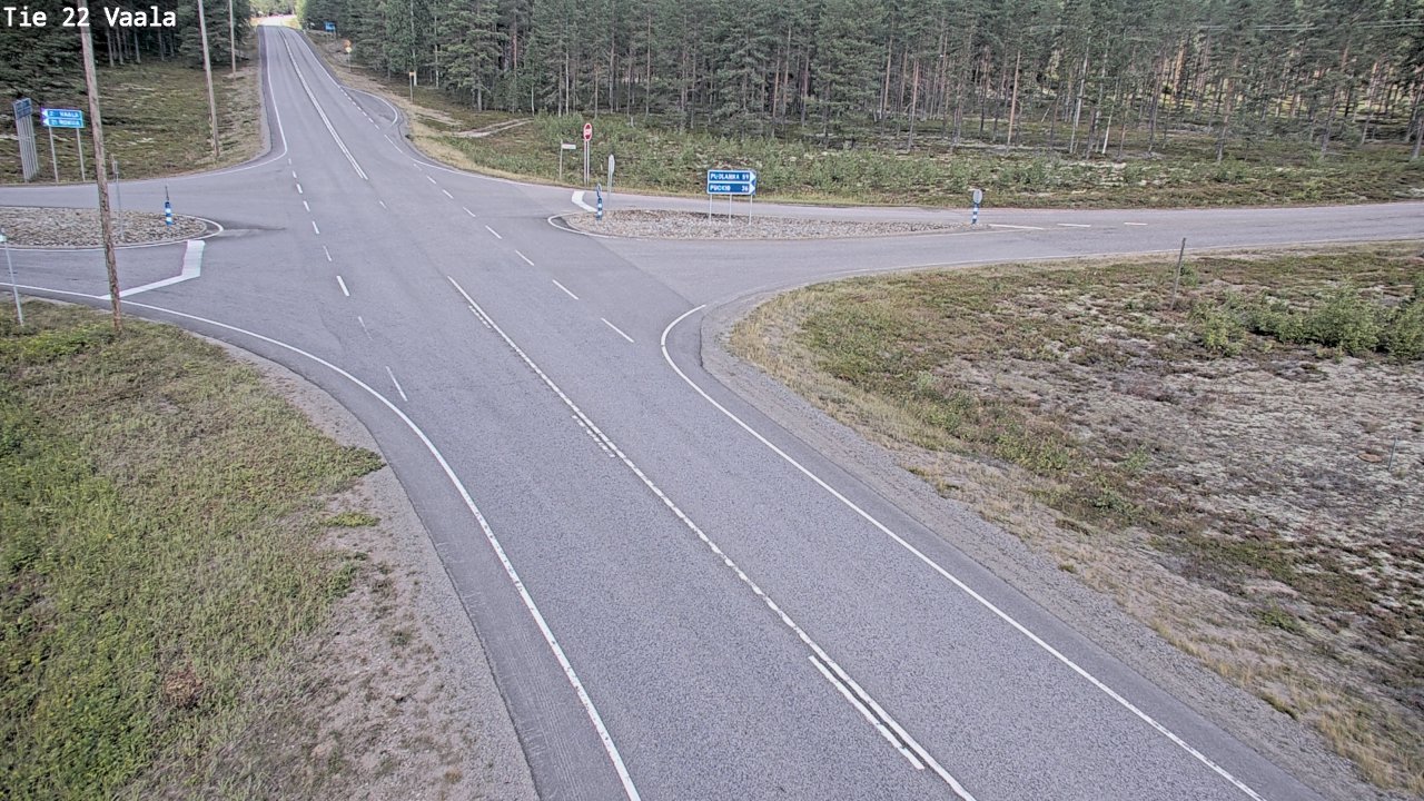 Weather Camera Image Road 22 Vaala, Vaala, Pohjois-Pohjanmaa