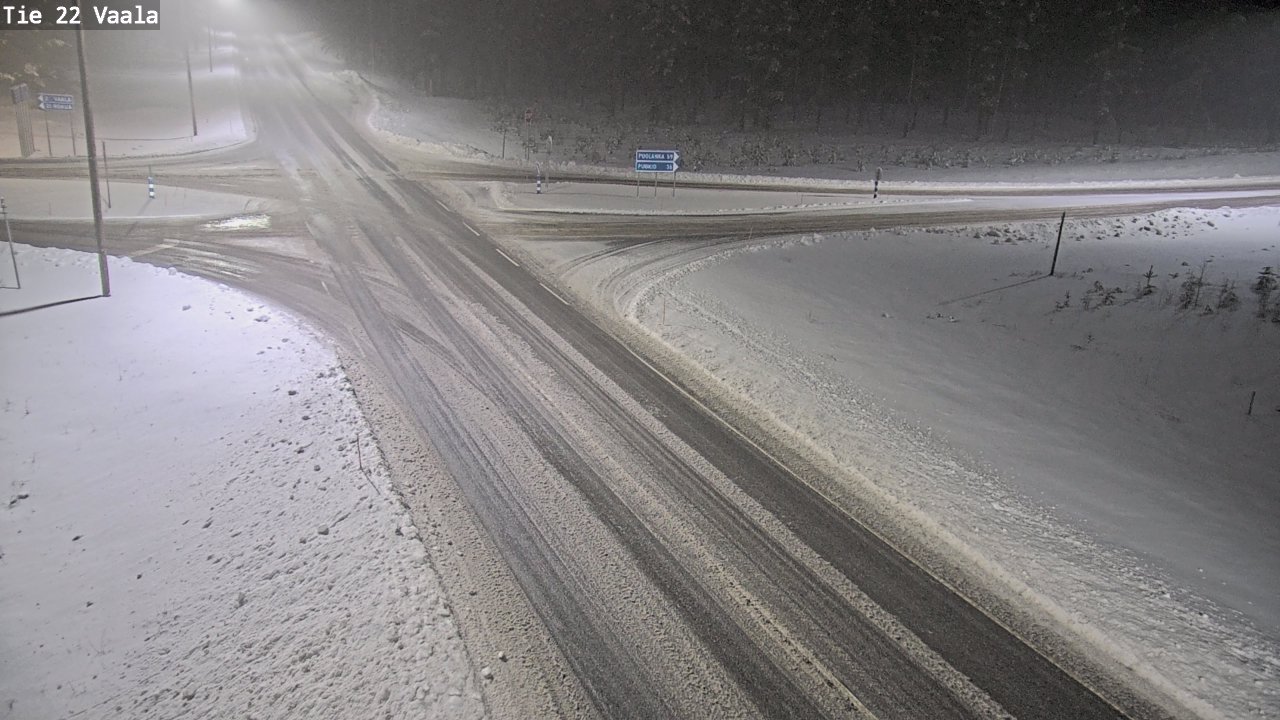 Weather Camera Image Road 22 Vaala, Vaala, Pohjois-Pohjanmaa