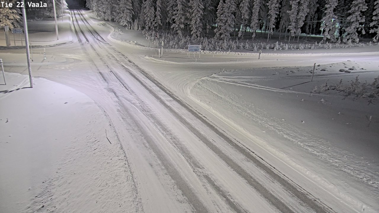 Weather Camera Image Road 22 Vaala, Vaala, Pohjois-Pohjanmaa