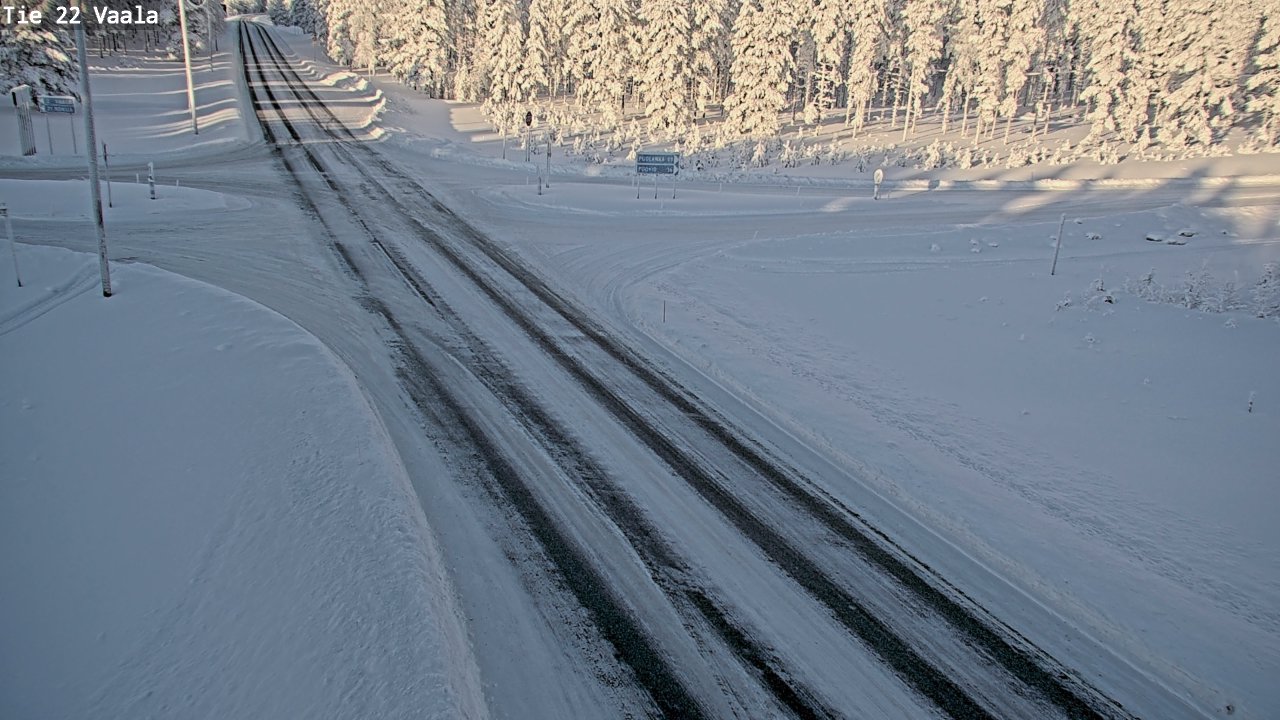 Weather Camera Image Road 22 Vaala, Vaala, Pohjois-Pohjanmaa