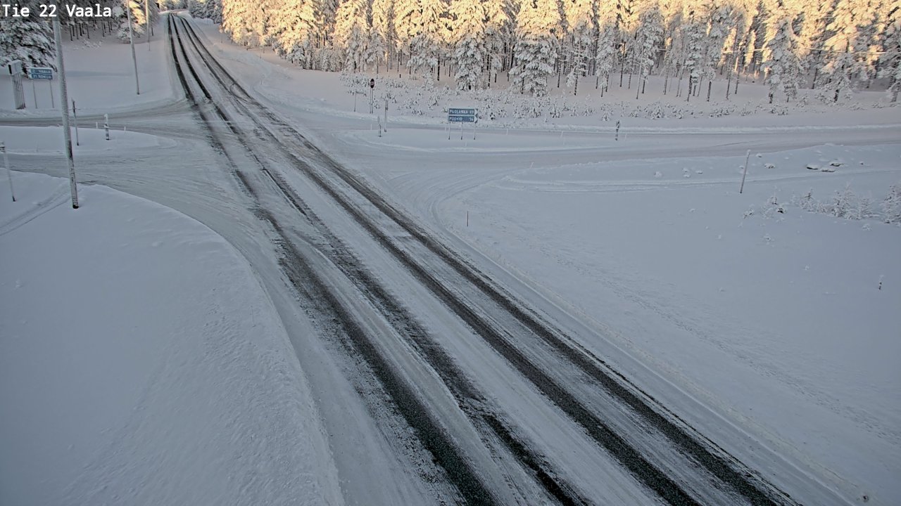 Weather Camera Image Road 22 Vaala, Vaala, Pohjois-Pohjanmaa