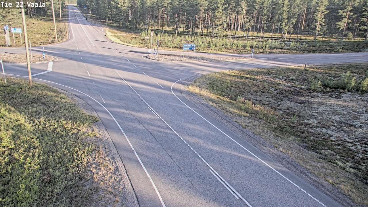 Weather Camera Image Road 22 Vaala, Vaala, Pohjois-Pohjanmaa