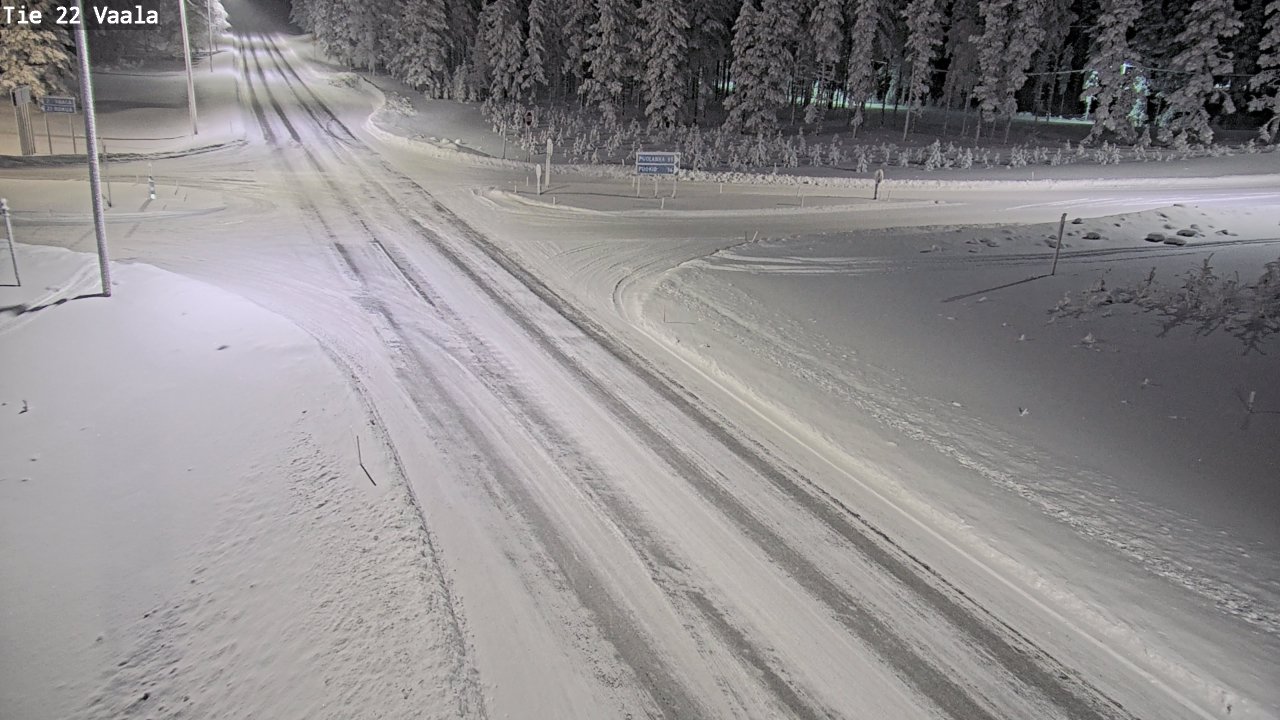 Weather Camera Image Väg 22 Vaala, Vaala, Pohjois-Pohjanmaa