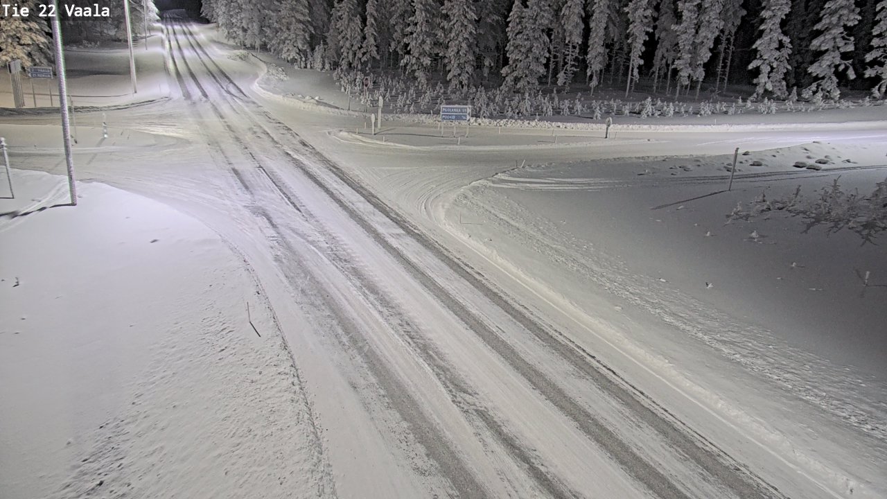 Weather Camera Image Road 22 Vaala, Vaala, Pohjois-Pohjanmaa