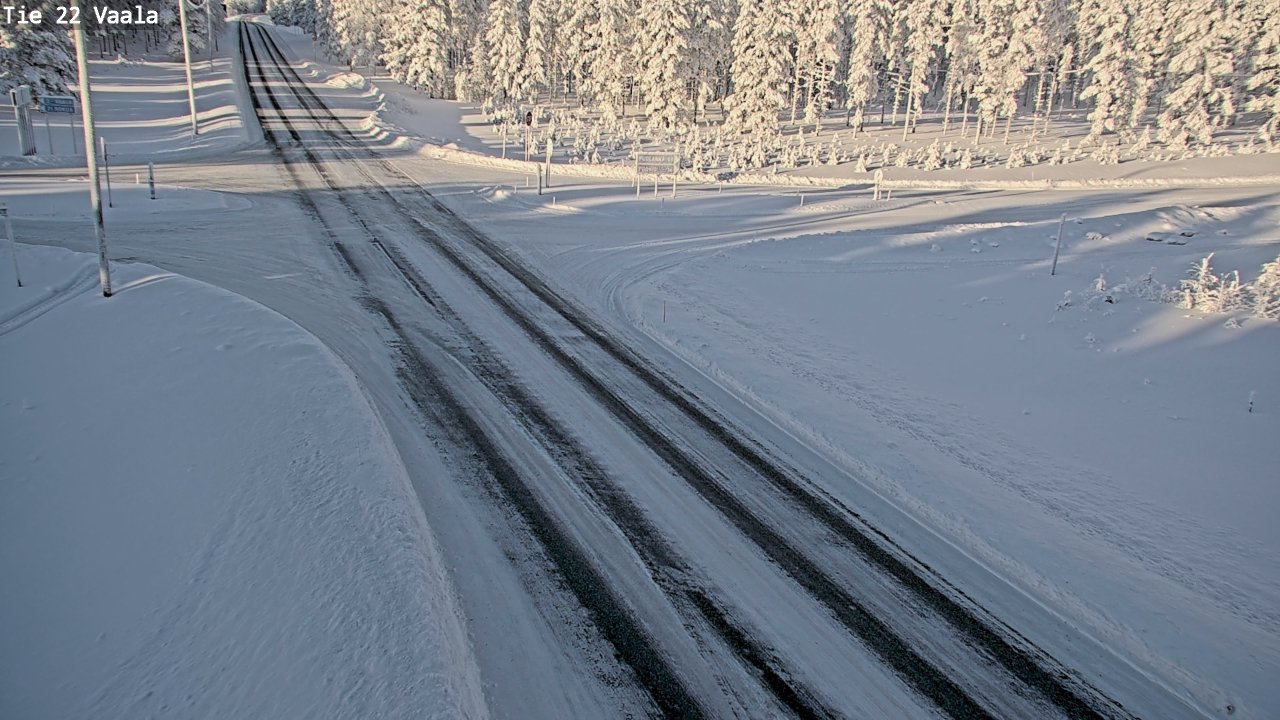 Weather Camera Image Road 22 Vaala, Vaala, Pohjois-Pohjanmaa