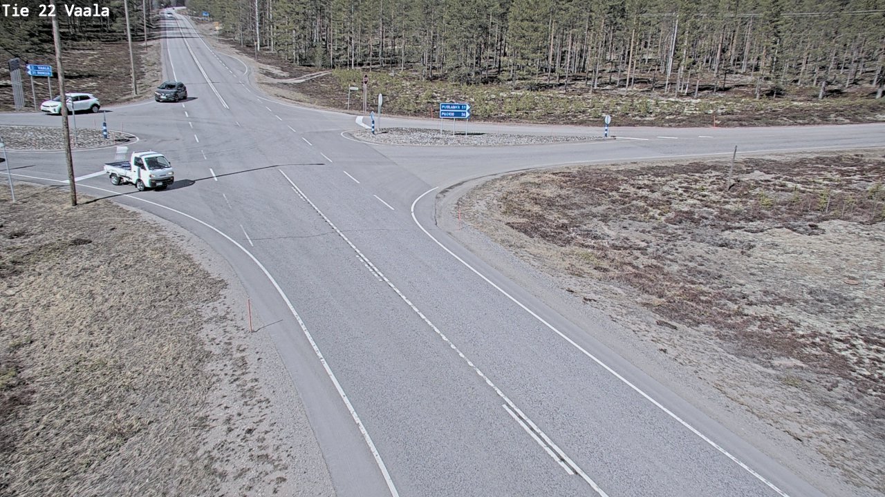 Weather Camera Image Väg 22 Vaala, Vaala, Pohjois-Pohjanmaa
