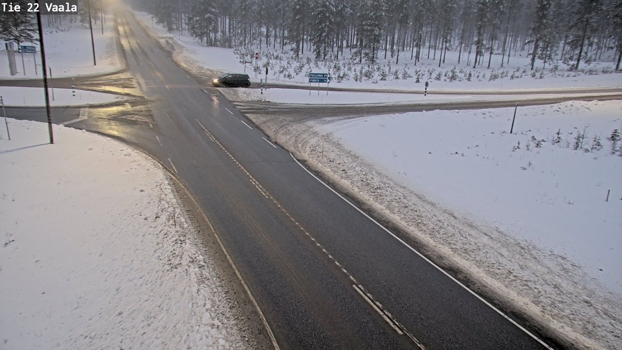 Weather Camera Image Road 22 Vaala, Vaala, Pohjois-Pohjanmaa