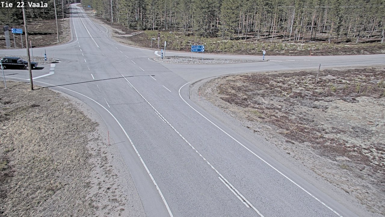 Weather Camera Image Väg 22 Vaala, Vaala, Pohjois-Pohjanmaa