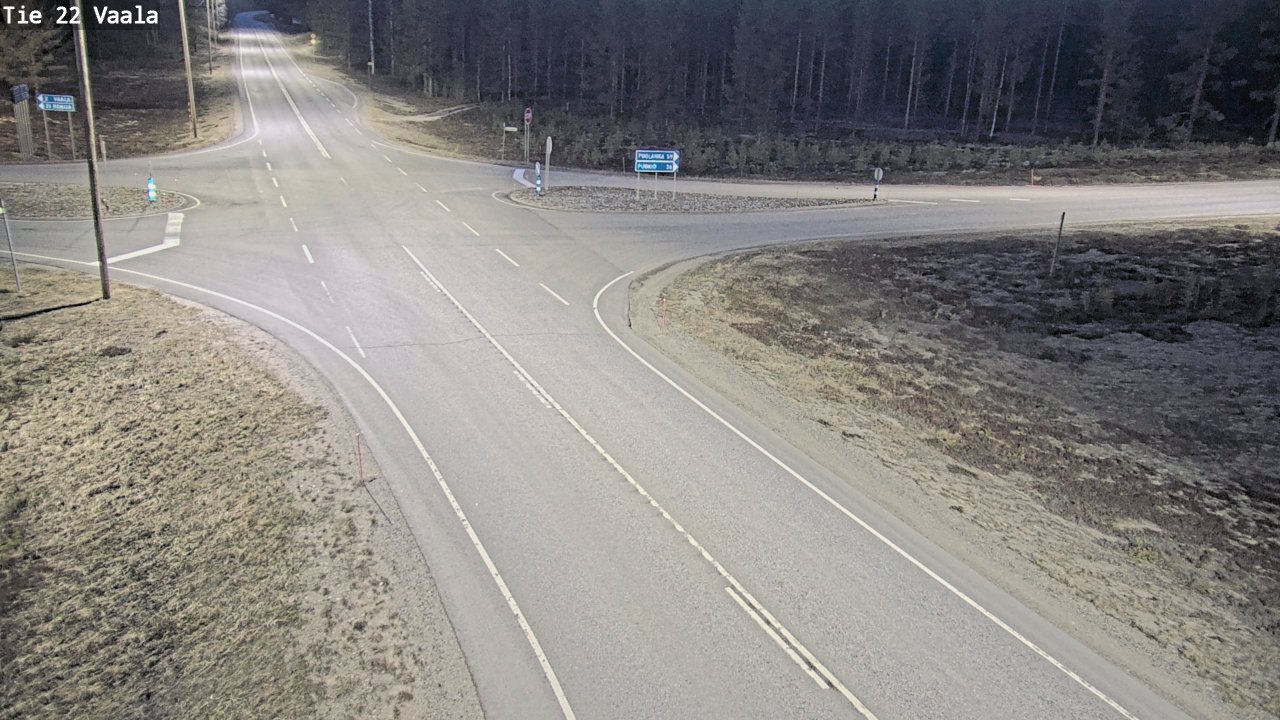 Weather Camera Image Väg 22 Vaala, Vaala, Pohjois-Pohjanmaa