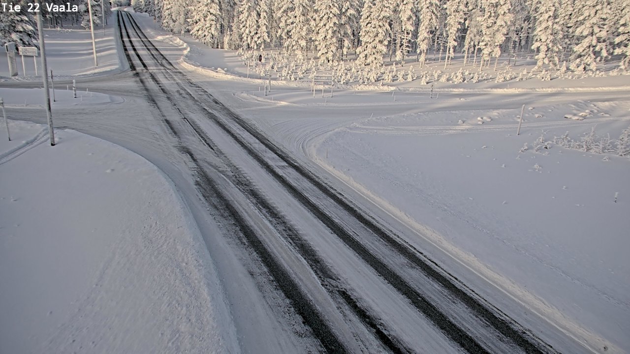 Weather Camera Image Road 22 Vaala, Vaala, Pohjois-Pohjanmaa