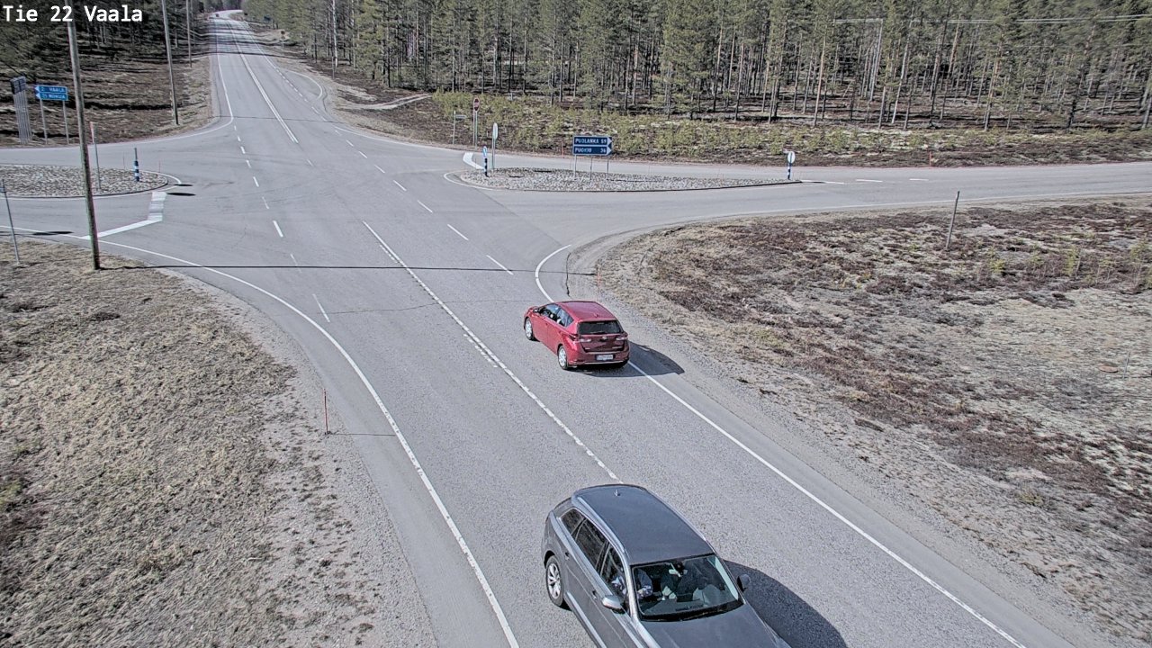Weather Camera Image Väg 22 Vaala, Vaala, Pohjois-Pohjanmaa