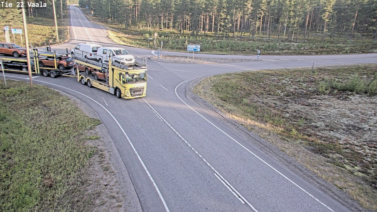 Weather Camera Image Road 22 Vaala, Vaala, Pohjois-Pohjanmaa
