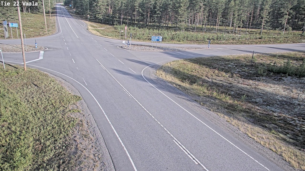 Weather Camera Image Road 22 Vaala, Vaala, Pohjois-Pohjanmaa