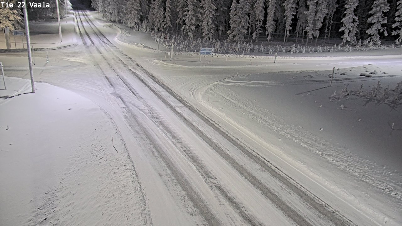 Weather Camera Image Road 22 Vaala, Vaala, Pohjois-Pohjanmaa