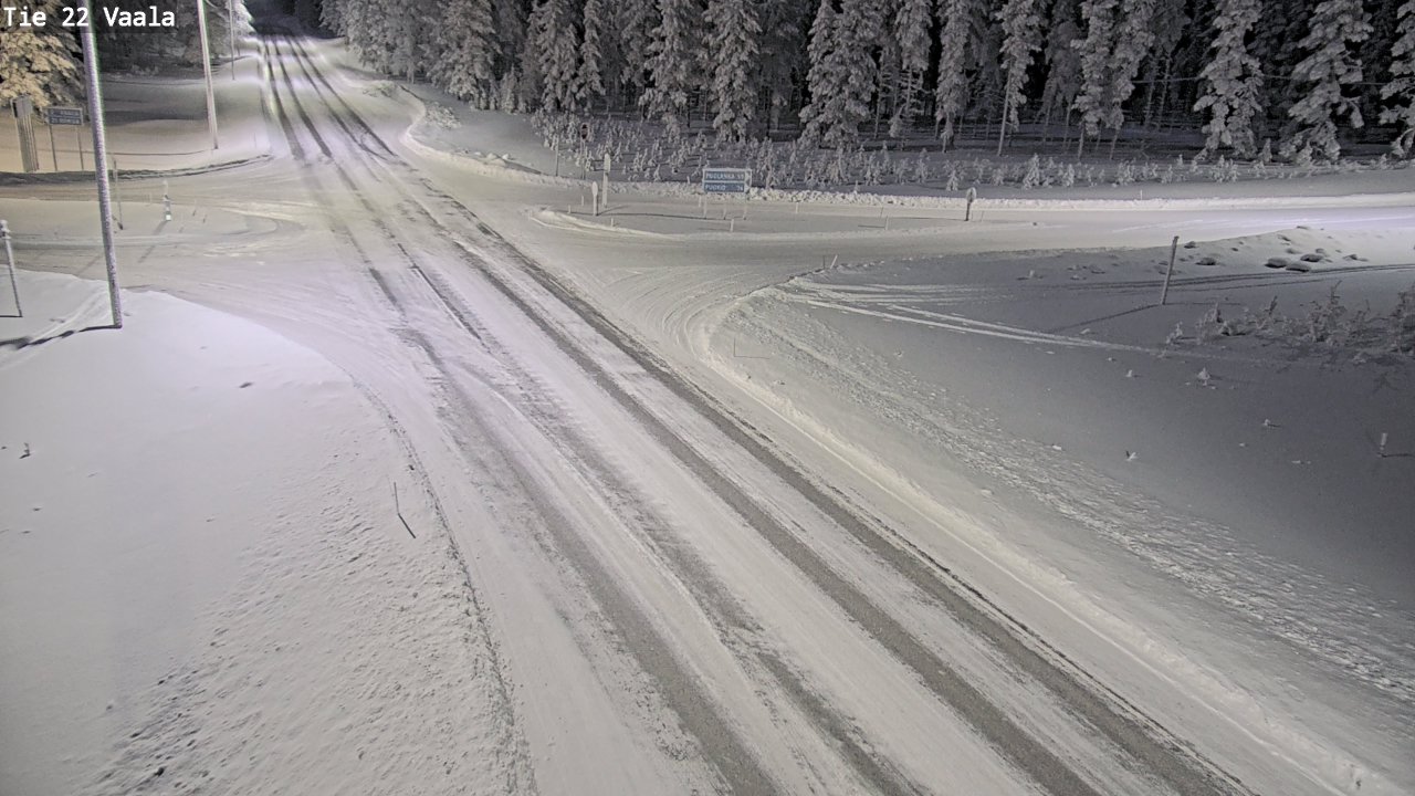 Weather Camera Image Road 22 Vaala, Vaala, Pohjois-Pohjanmaa