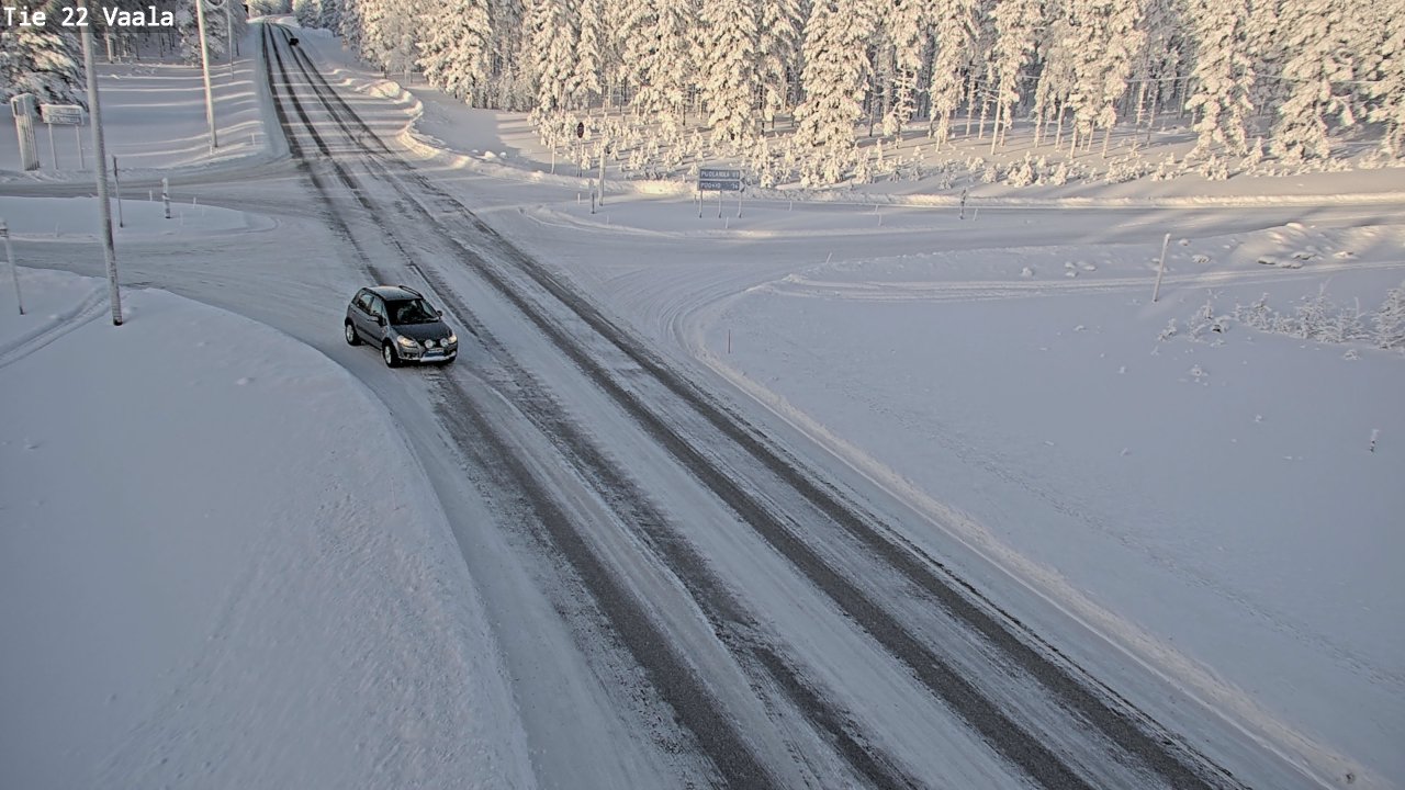 Weather Camera Image Road 22 Vaala, Vaala, Pohjois-Pohjanmaa