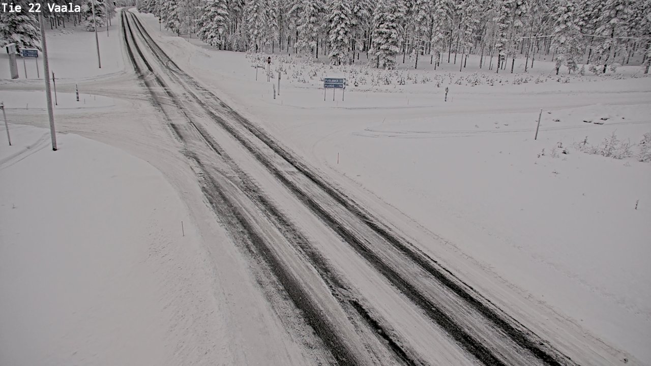 Weather Camera Image Väg 22 Vaala, Vaala, Pohjois-Pohjanmaa