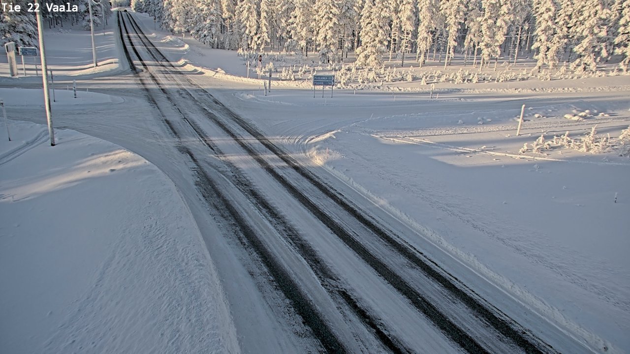 Weather Camera Image Road 22 Vaala, Vaala, Pohjois-Pohjanmaa