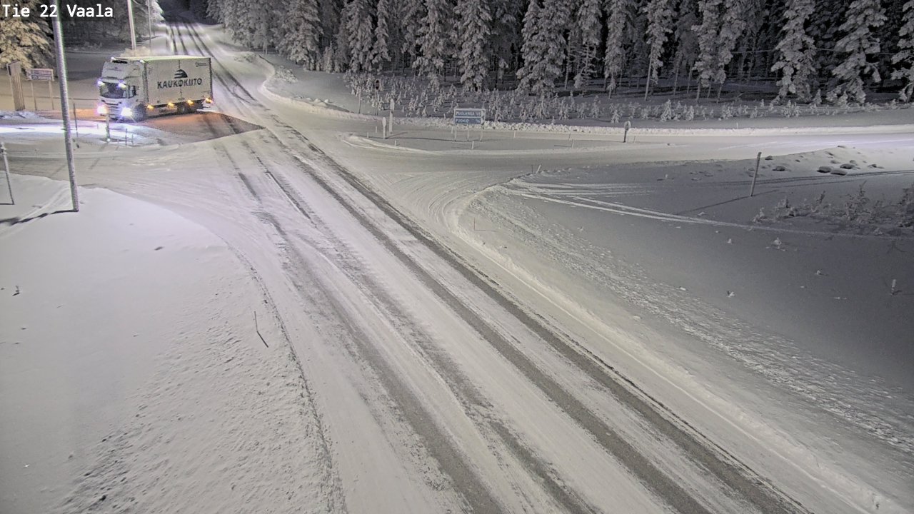 Weather Camera Image Road 22 Vaala, Vaala, Pohjois-Pohjanmaa