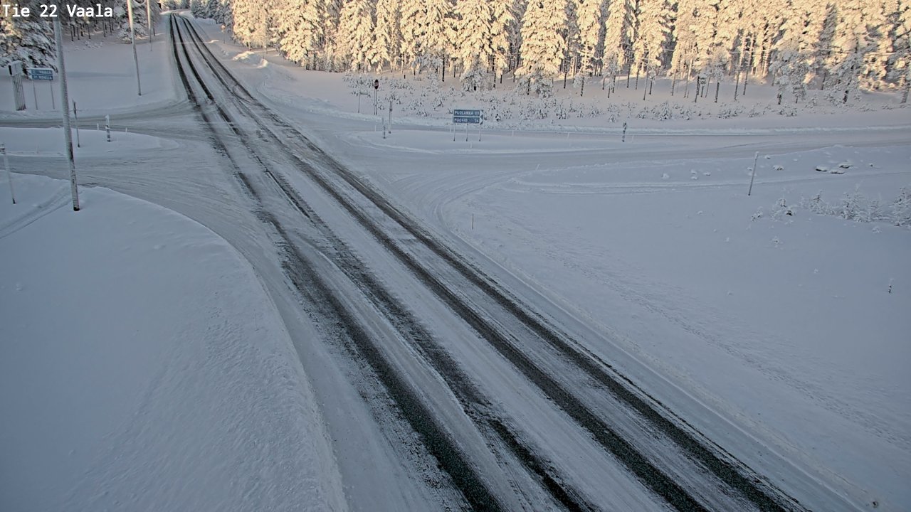 Weather Camera Image Road 22 Vaala, Vaala, Pohjois-Pohjanmaa