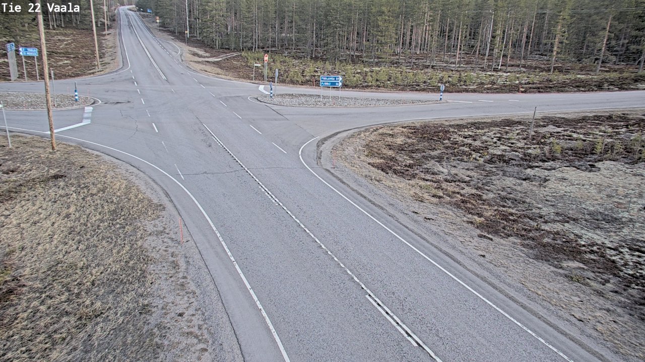 Weather Camera Image Väg 22 Vaala, Vaala, Pohjois-Pohjanmaa