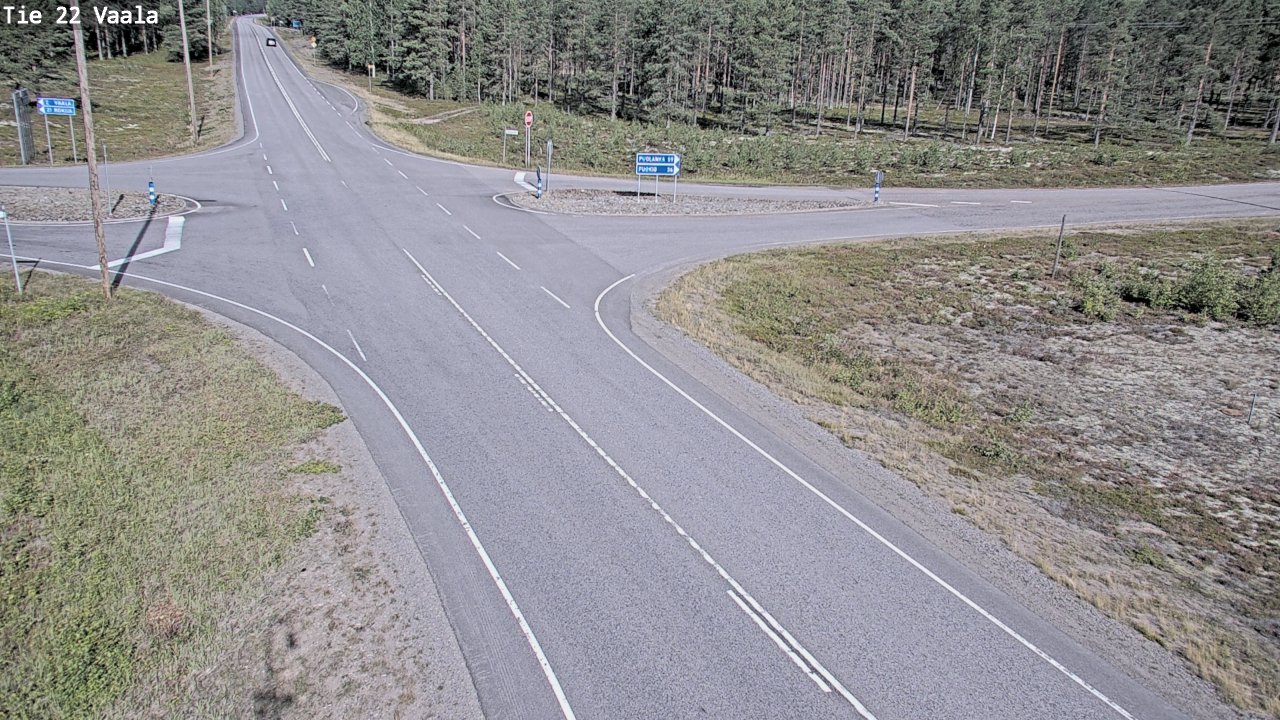 Weather Camera Image Road 22 Vaala, Vaala, Pohjois-Pohjanmaa