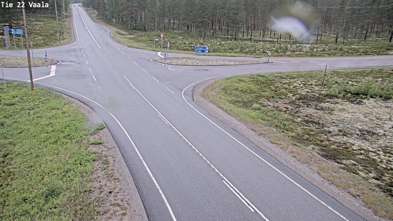 Weather Camera Image Road 22 Vaala, Vaala, Pohjois-Pohjanmaa