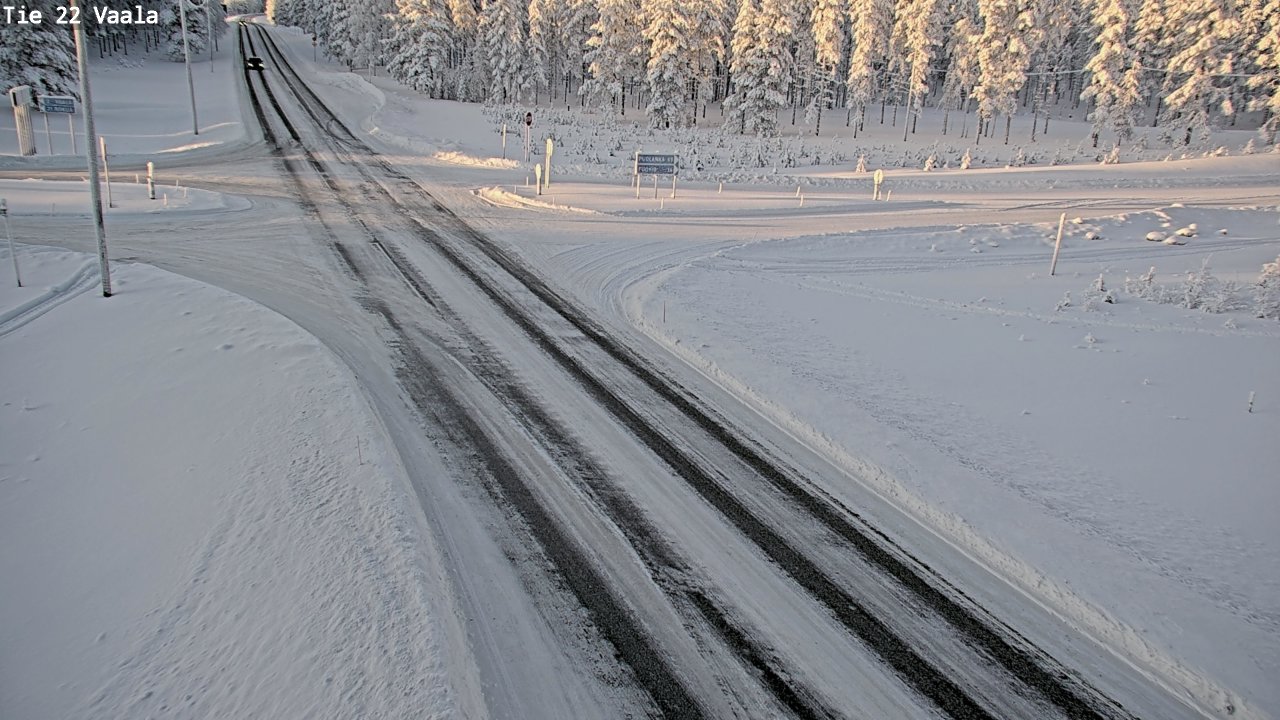 Weather Camera Image Road 22 Vaala, Vaala, Pohjois-Pohjanmaa