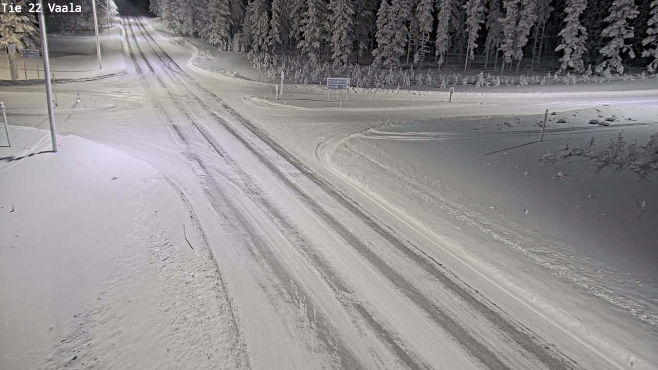 Weather Camera Image Väg 22 Vaala, Vaala, Pohjois-Pohjanmaa