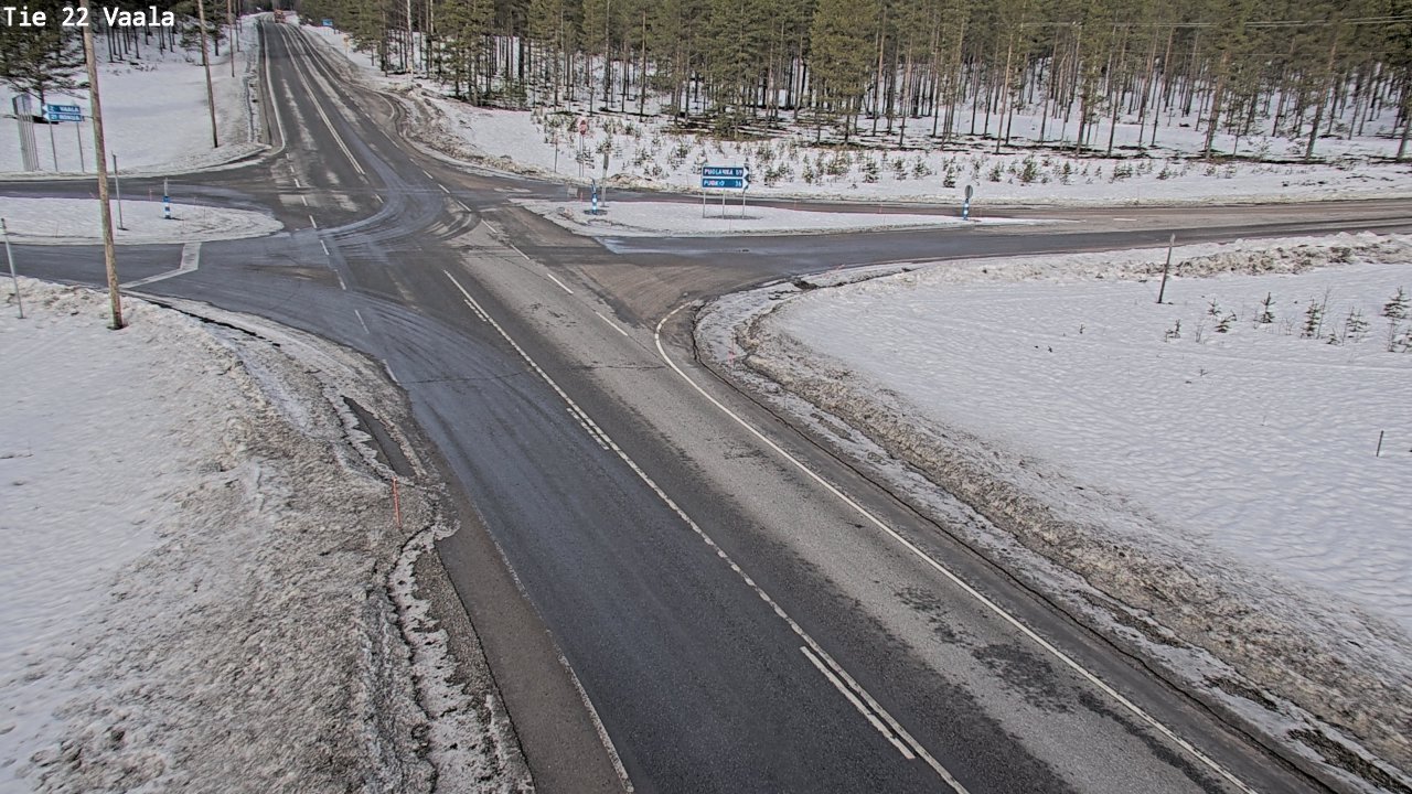 Weather Camera Image Väg 22 Vaala, Vaala, Pohjois-Pohjanmaa