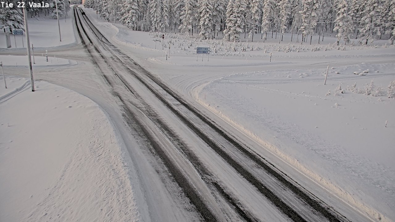 Weather Camera Image Road 22 Vaala, Vaala, Pohjois-Pohjanmaa