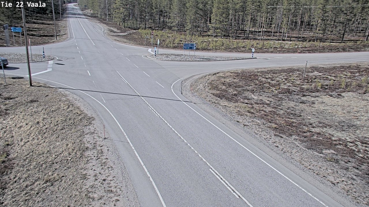 Weather Camera Image Väg 22 Vaala, Vaala, Pohjois-Pohjanmaa