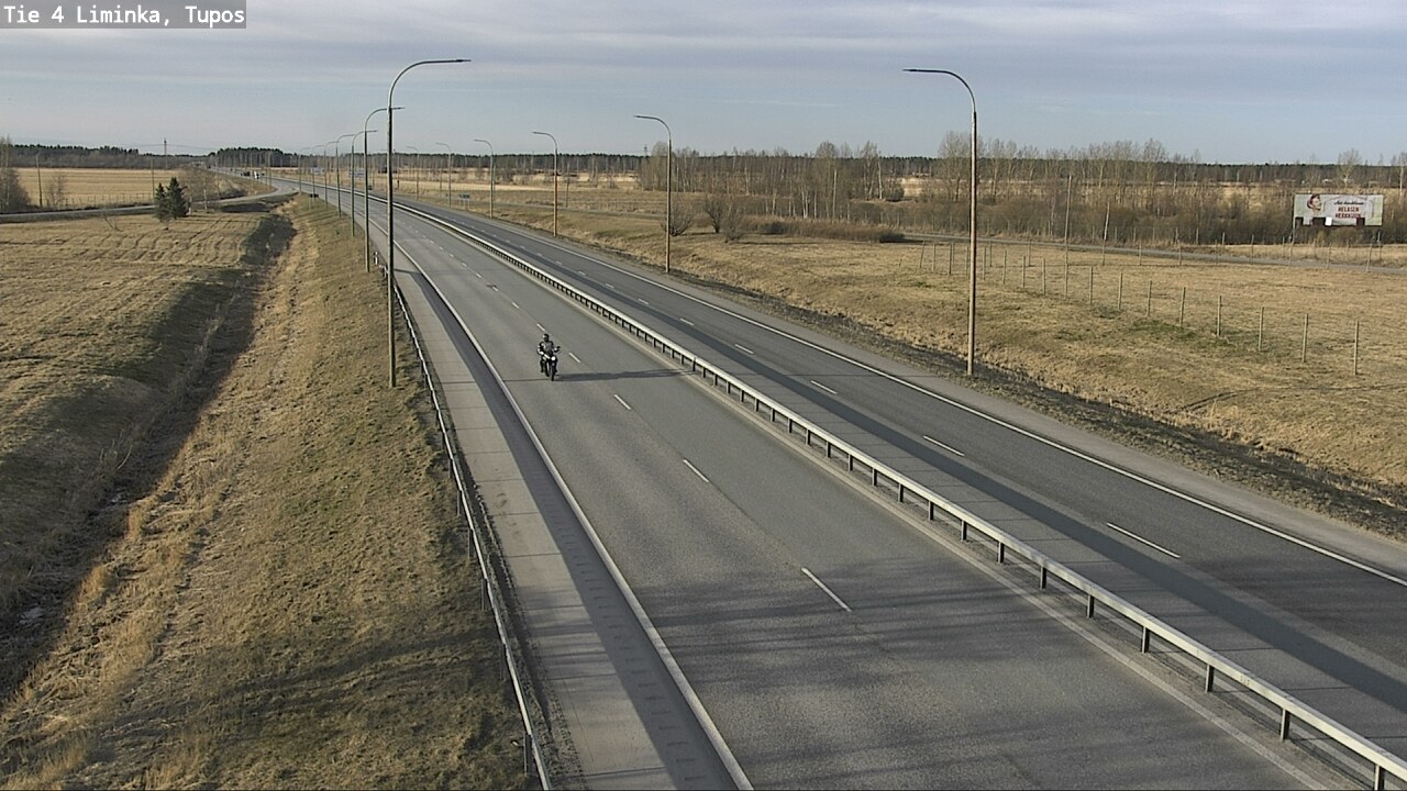 Weather Camera Image Väg 4 Limingo, Tupos, Liminka, Pohjois-Pohjanmaa