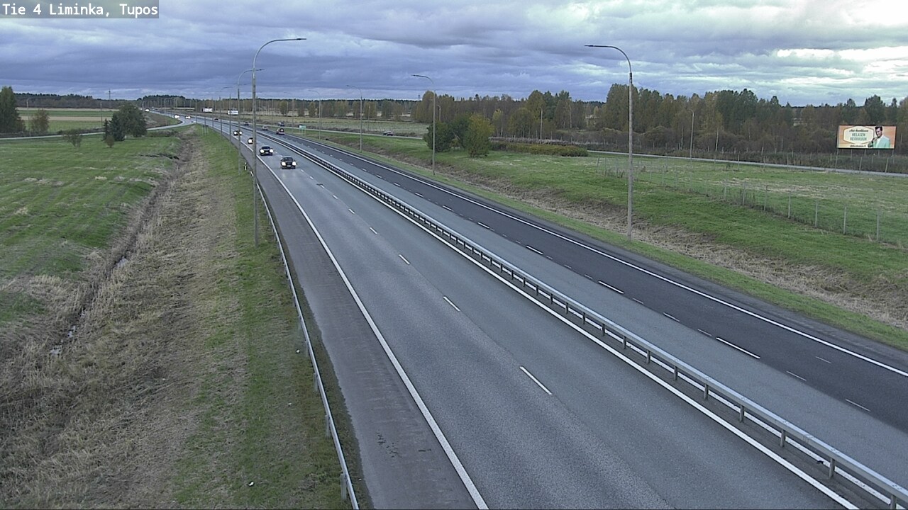 Weather Camera Image Väg 4 Limingo, Tupos, Liminka, Pohjois-Pohjanmaa