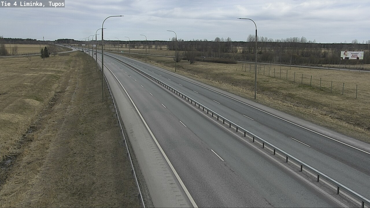 Weather Camera Image Väg 4 Limingo, Tupos, Liminka, Pohjois-Pohjanmaa