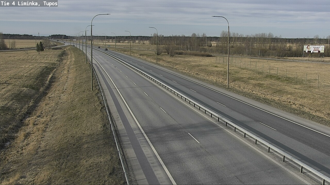 Weather Camera Image Väg 4 Limingo, Tupos, Liminka, Pohjois-Pohjanmaa
