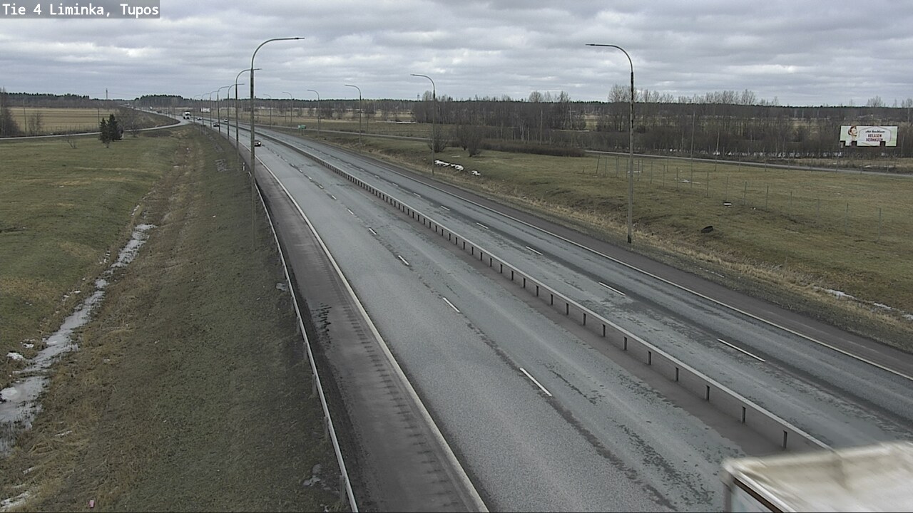 Weather Camera Image Road 4 Liminka, Tupos, Liminka, Pohjois-Pohjanmaa
