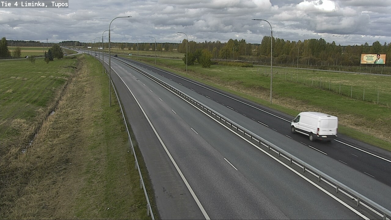 Weather Camera Image Väg 4 Limingo, Tupos, Liminka, Pohjois-Pohjanmaa