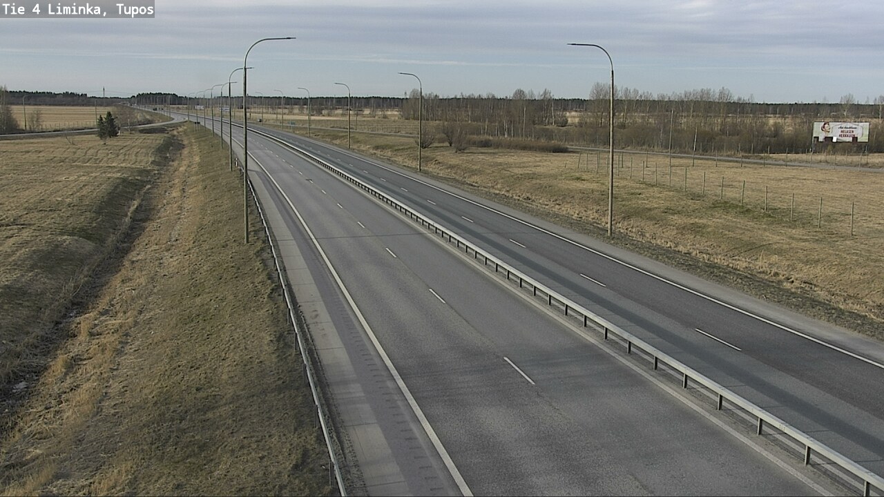 Weather Camera Image Väg 4 Limingo, Tupos, Liminka, Pohjois-Pohjanmaa
