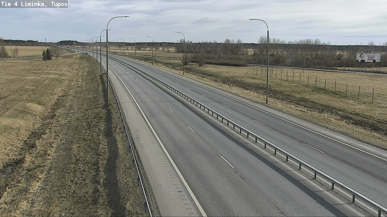 Weather Camera Image Väg 4 Limingo, Tupos, Liminka, Pohjois-Pohjanmaa