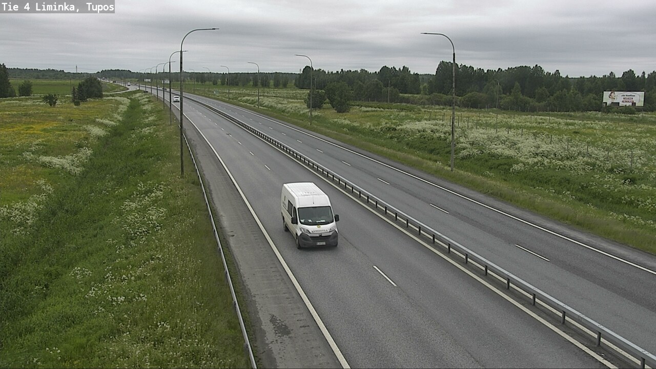 Weather Camera Image Väg 4 Limingo, Tupos, Liminka, Pohjois-Pohjanmaa