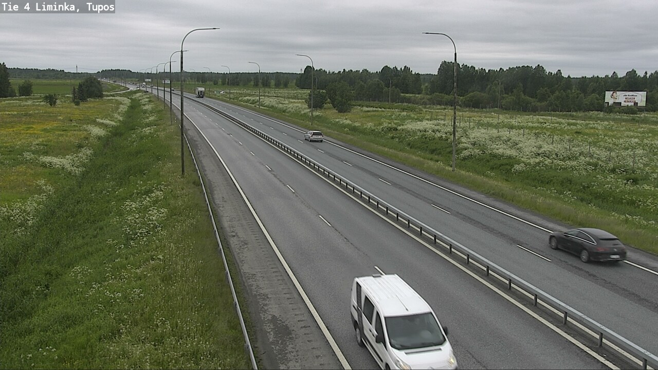 Weather Camera Image Väg 4 Limingo, Tupos, Liminka, Pohjois-Pohjanmaa
