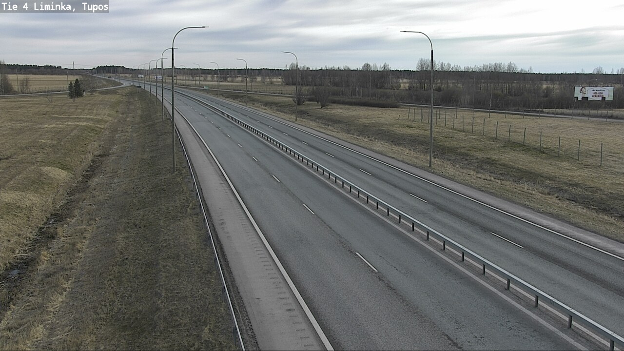 Weather Camera Image Väg 4 Limingo, Tupos, Liminka, Pohjois-Pohjanmaa
